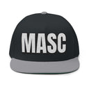 Hats One size / Black/Grey INTO: MASC Embroidered Flat Bill Cap – Queer Hat for Masculine Energy, Gender Euphoria & Bold Identity LEATHERDADDY BATOR