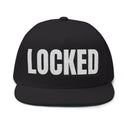 Hats One size / Black INTO: LOCKED Embroidered Flat Bill Cap – Chastity Lifestyle Hat for Caged Subs, Kinksters & Devoted Toys LEATHERDADDY BATOR