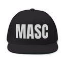 Hats One size / Black INTO: MASC Embroidered Flat Bill Cap – Queer Hat for Masculine Energy, Gender Euphoria & Bold Identity LEATHERDADDY BATOR