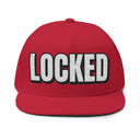 Hats One size / Red INTO: LOCKED Embroidered Flat Bill Cap – Chastity Lifestyle Hat for Caged Subs, Kinksters & Devoted Toys LEATHERDADDY BATOR