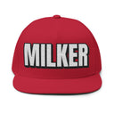 Hats One size / Red INTO: MILKER Embroidered Flat Bill Cap – Kink Hat for Edgers, JO Hypno Fans & Total Drain Addicts LEATHERDADDY BATOR