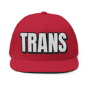 Hats One size / Red INTO: TRANS Embroidered Flat Bill Cap – Queer Hat for Trans Pride, Visibility & Power LEATHERDADDY BATOR