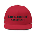 Hats One size / Red LockedBoy Caged Unit Locktober Embroidered Flat Bill Snapback Cap for chastity LEATHERDADDY BATOR