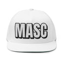 Hats One size / White INTO: MASC Embroidered Flat Bill Cap – Queer Hat for Masculine Energy, Gender Euphoria & Bold Identity LEATHERDADDY BATOR
