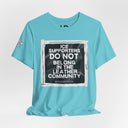 "ICE Supporters Do Not Belong in the Leather Community" Statement T-Shirt against fascism. ANTI-ICE. Abolish Ice.