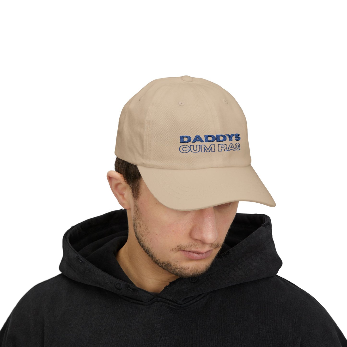 "Daddy's C*mRag" Embroidered Dad Cap (Blue Text)