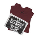 "ICE Supporters Do Not Belong in the Leather Community" Statement T-Shirt against fascism. ANTI-ICE. Abolish Ice.