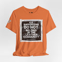 "ICE Supporters Do Not Belong in the Leather Community" Statement T-Shirt against fascism. ANTI-ICE. Abolish Ice.