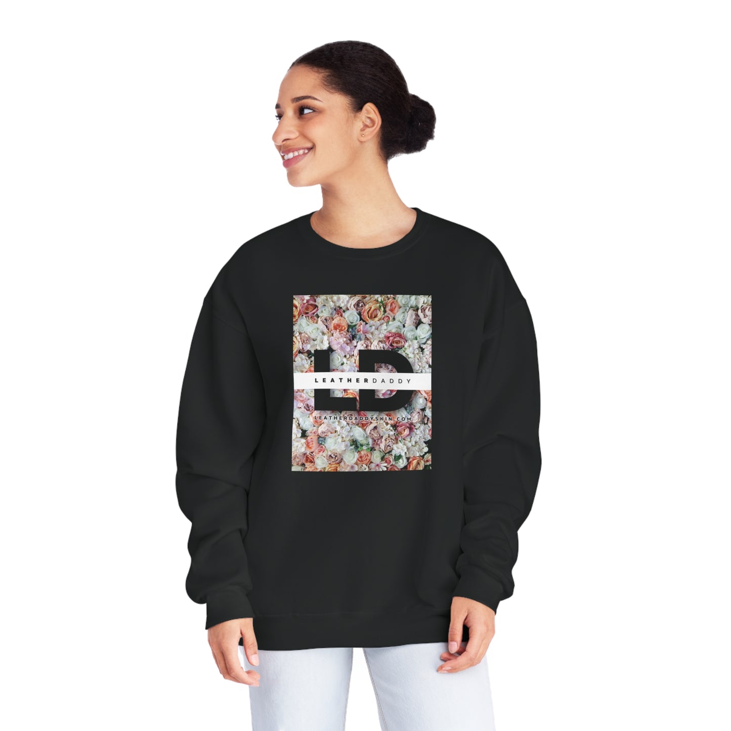 LeatherDaddy Floral Crewneck Sweatshirt - Pinks/Oranges