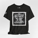 "ICE Supporters Do Not Belong in the Leather Community" Statement T-Shirt against fascism. ANTI-ICE. Abolish Ice.