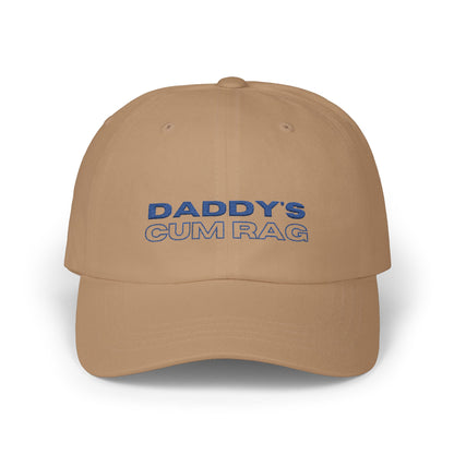 "Daddy's C*mRag" Embroidered Dad Cap (Blue Text)