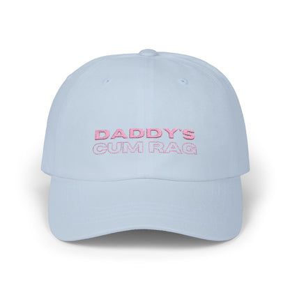 "Daddy's C*mRag" Embroidered Dad Cap (Pink Text)