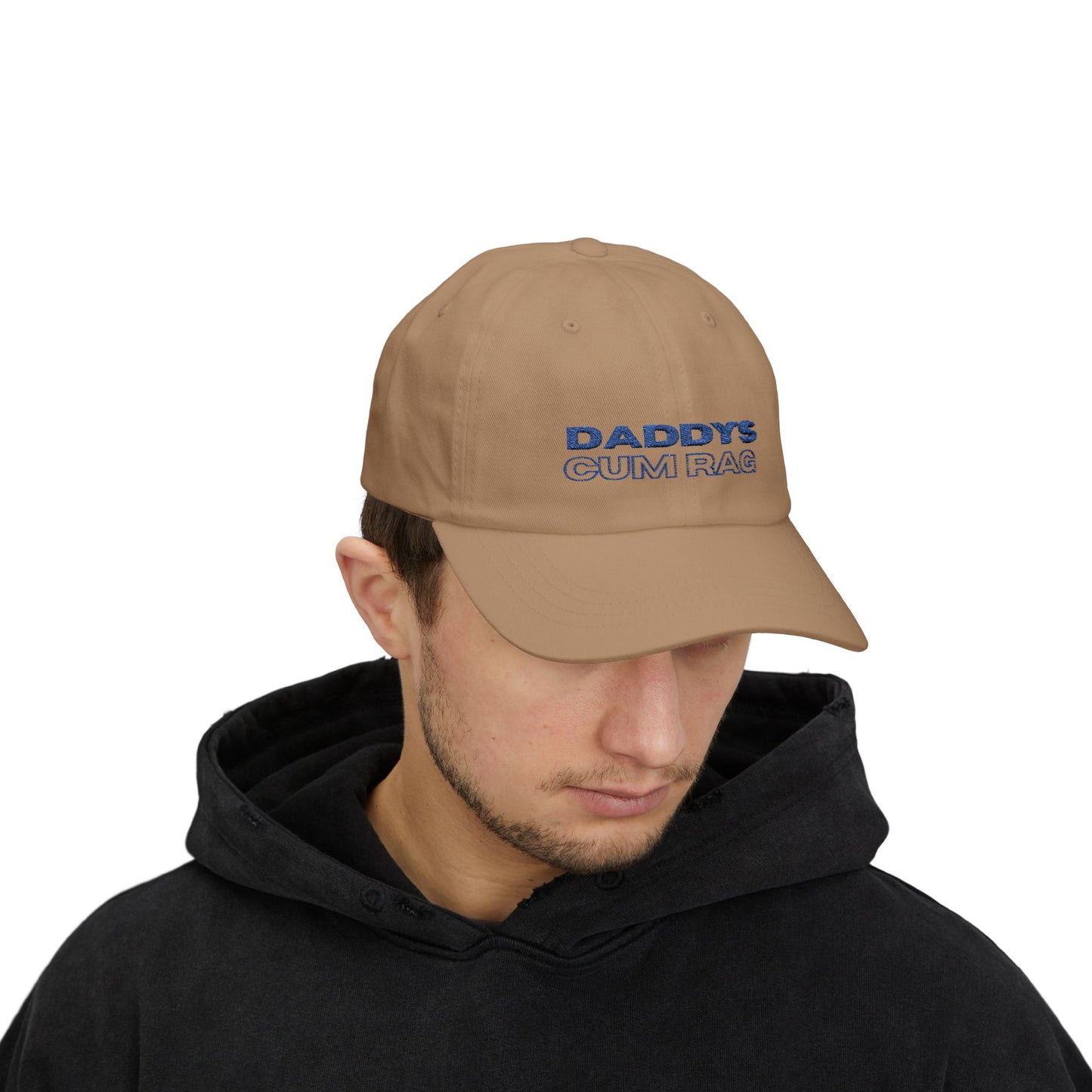 "Daddy's C*mRag" Embroidered Dad Cap (Blue Text)