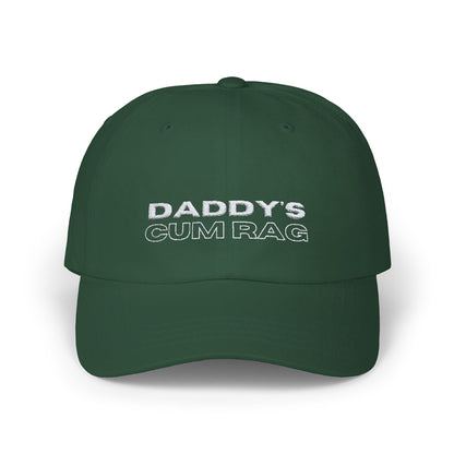 "Daddy's C*mRag" Embroidered Dad Cap (white text)