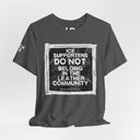 "ICE Supporters Do Not Belong in the Leather Community" Statement T-Shirt against fascism. ANTI-ICE. Abolish Ice.