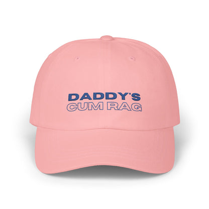 "Daddy's C*mRag" Embroidered Dad Cap (Blue Text)