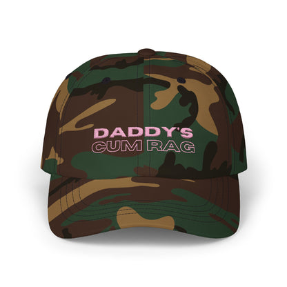 "Daddy's C*mRag" Embroidered Dad Cap (Pink Text)