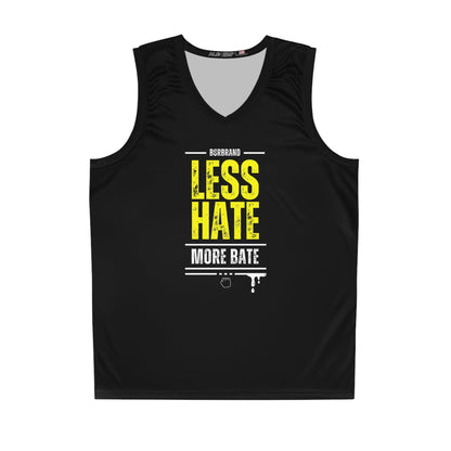 All Over Prints Less Hate, More Bate Basketball Jersey LEATHERDADDY BATOR