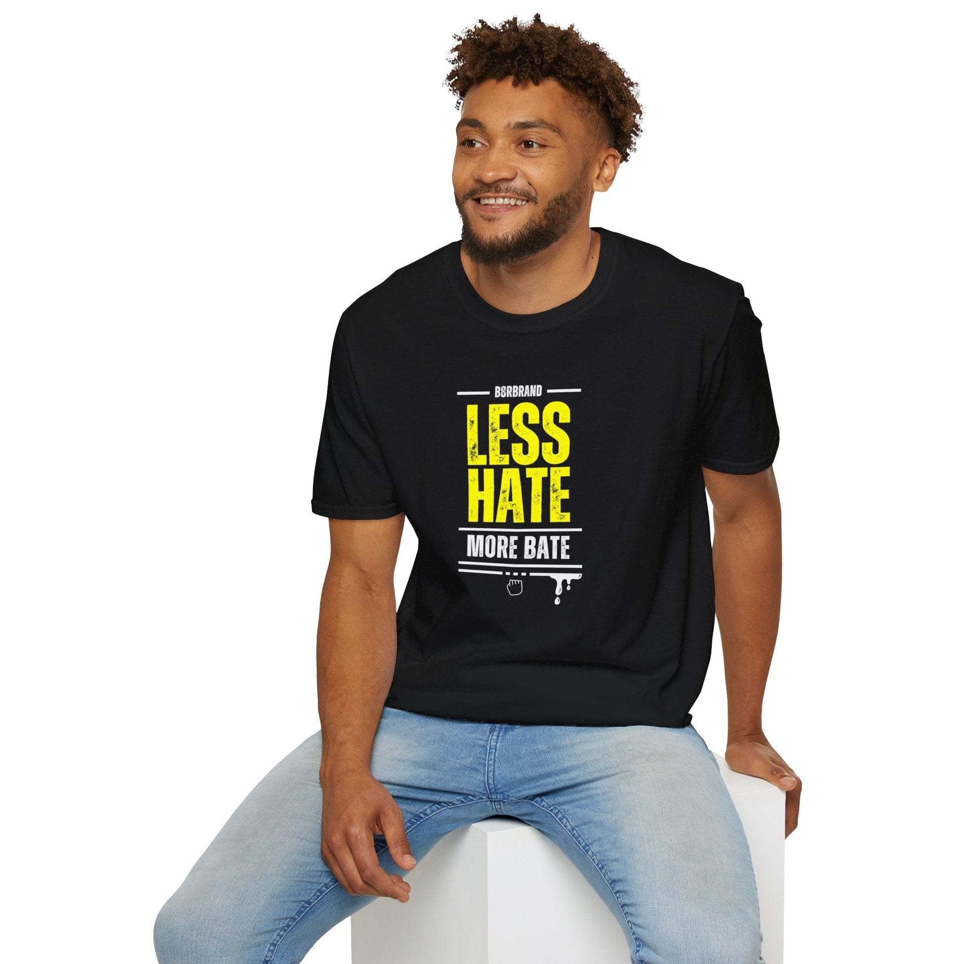 T-Shirt Black / S Less Hate, More Bate Tee - B8rBrand LEATHERDADDY BATOR