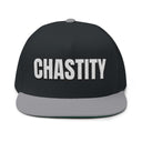 Hats One size / Black/Grey INTO: CHASTITY Embroidered Flat Bill Cap – Kink Hat for Caged Subs, Keyholder Dynamics & Erotic Denial Enthusiasts LEATHERDADDY BATOR