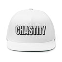 Hats One size / White INTO: CHASTITY Embroidered Flat Bill Cap – Kink Hat for Caged Subs, Keyholder Dynamics & Erotic Denial Enthusiasts LEATHERDADDY BATOR
