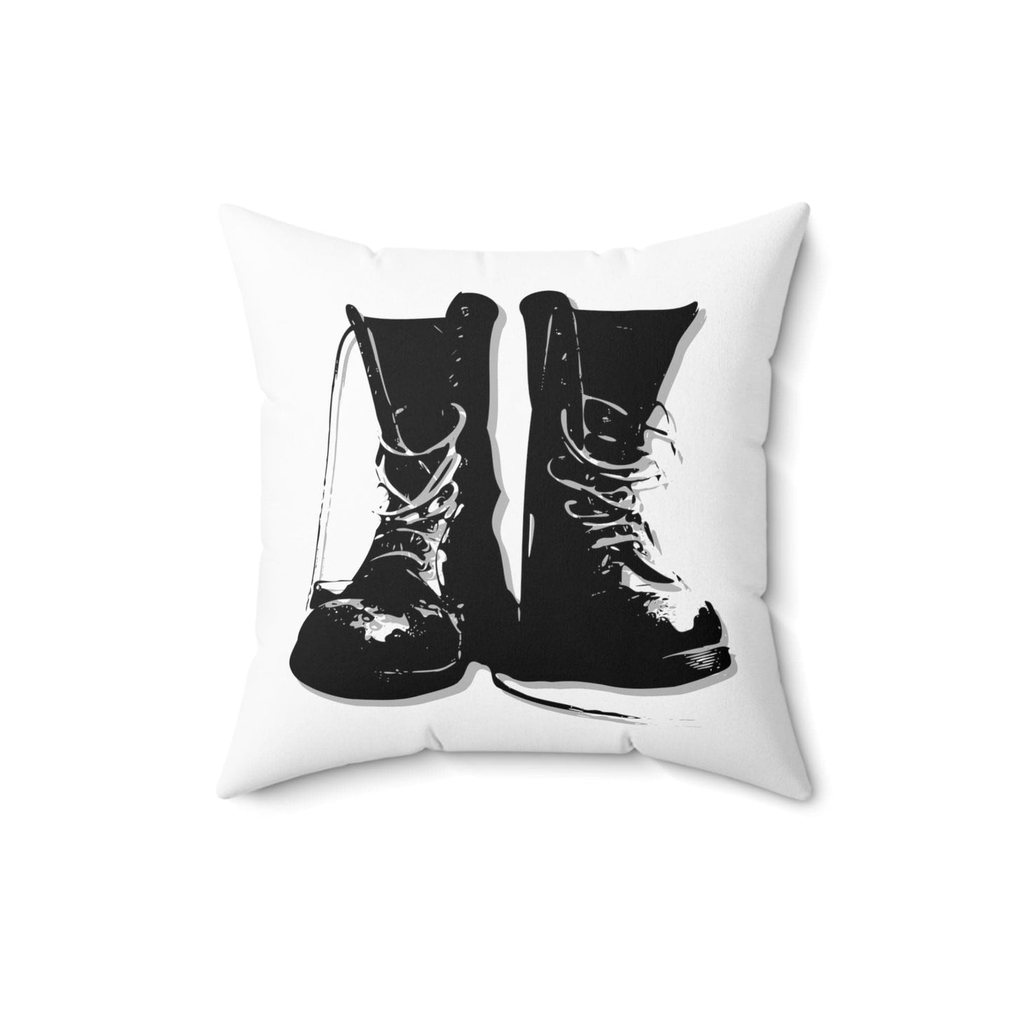 Home Decor 16" × 16" Boot Worship Spun Polyester Square Pillow LEATHERDADDY BATOR