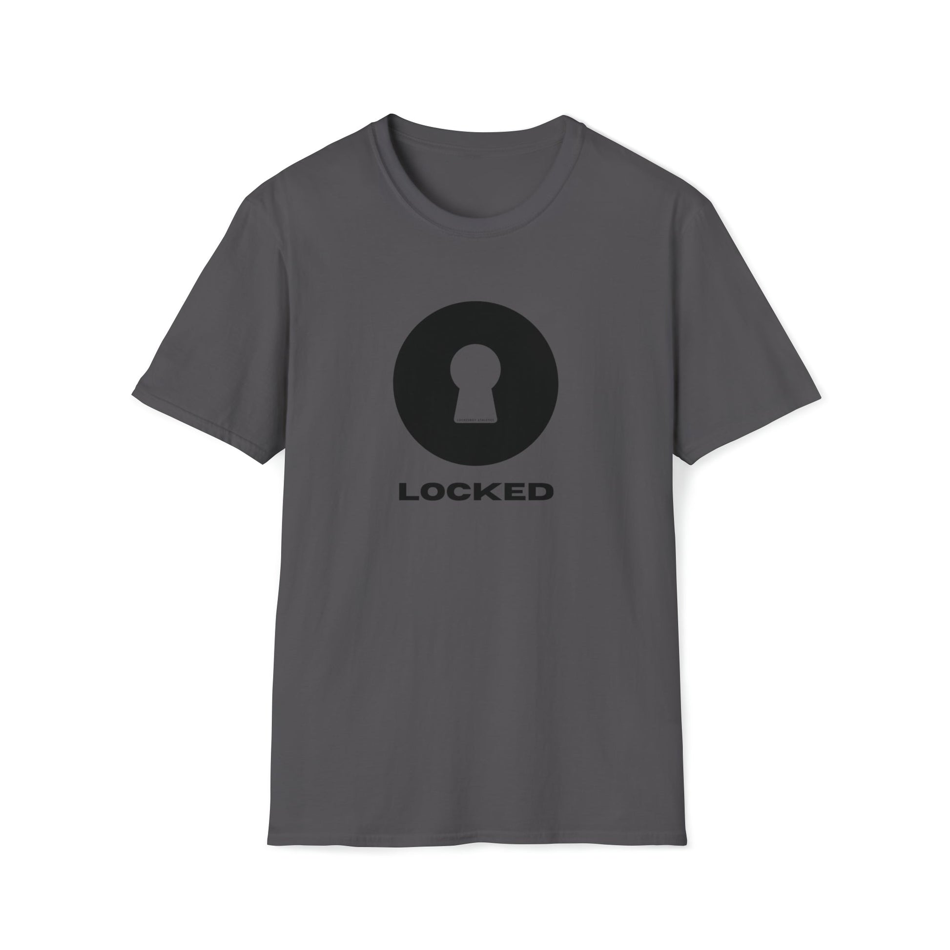 T-Shirt Charcoal / S Boldly Locked - Lockedboy Athletics Chastity Tshirt LEATHERDADDY BATOR