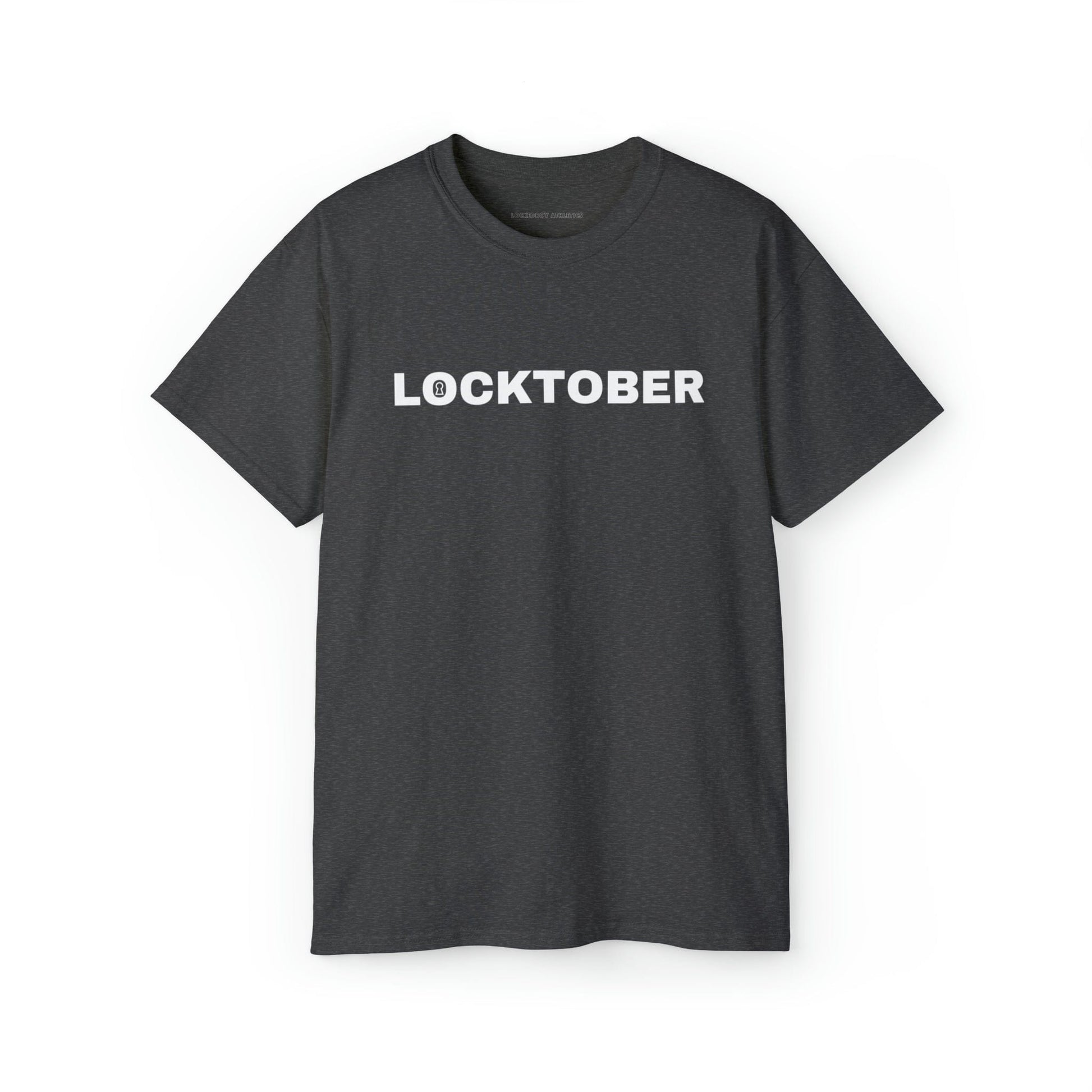 T-Shirt Dark Heather / 3XL Locktober Graphic Tee - Lockedboy Athletics Chastity T-Shirts LEATHERDADDY BATOR
