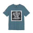 T-Shirt Heather Deep Teal / S "ICE Supporters Do Not Belong in the Leather Community" Statement T-Shirt against fascism. ANTI-ICE. Abolish Ice. LEATHERDADDY BATOR