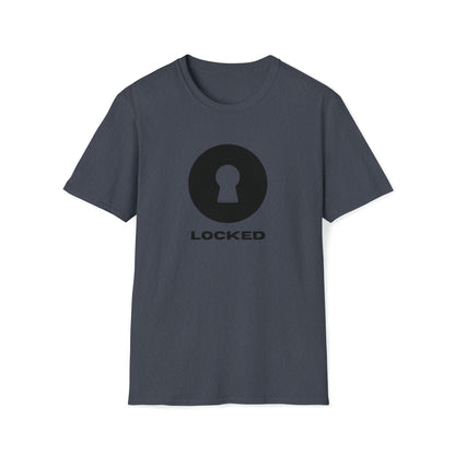 T-Shirt Heather Navy / S Boldly Locked - Lockedboy Athletics Chastity Tshirt LEATHERDADDY BATOR