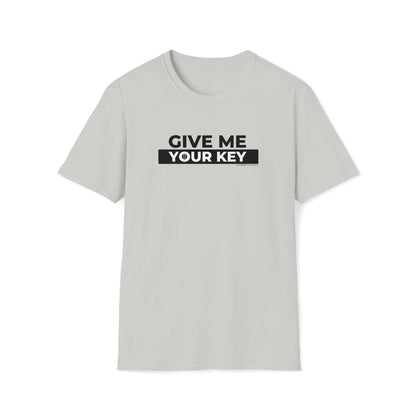 T-Shirt Ice Grey / S Give Me Your Key - Chastity Shirts by LockedBoy Athletics LEATHERDADDY BATOR