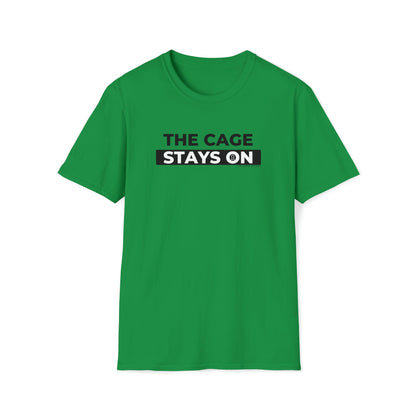 T-Shirt Irish Green / S Cage Stays On - Lockedboy Athletics Chastity Tshirt LEATHERDADDY BATOR