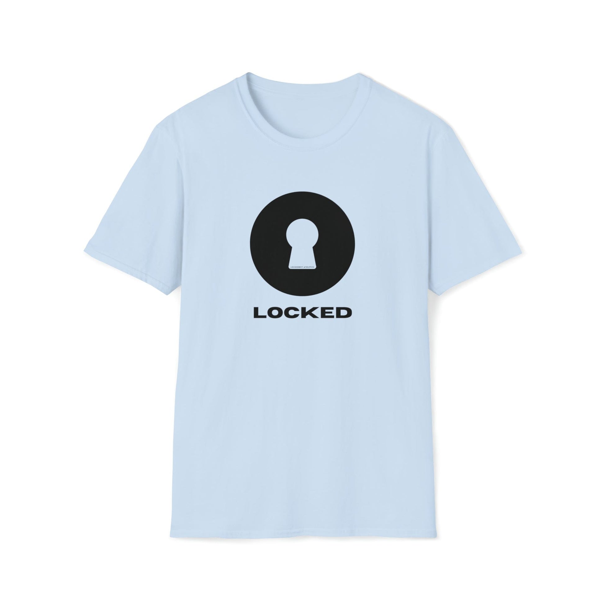 T-Shirt Light Blue / S Boldly Locked - Lockedboy Athletics Chastity Tshirt LEATHERDADDY BATOR
