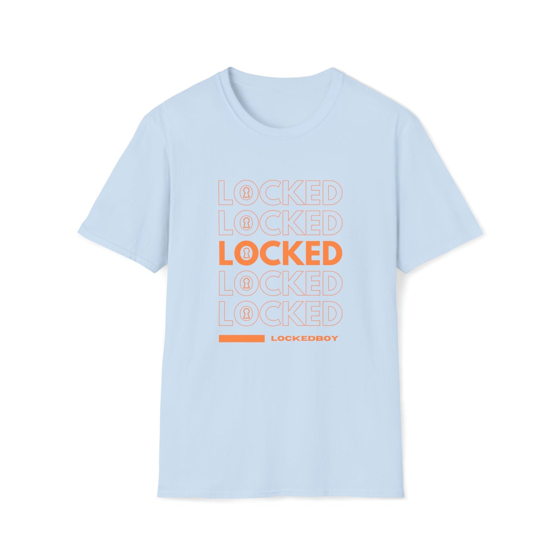 T-Shirt Light Blue / S LOCKED Bag Inspo - Lockedboy Athletics Chastity Tshirt LEATHERDADDY BATOR