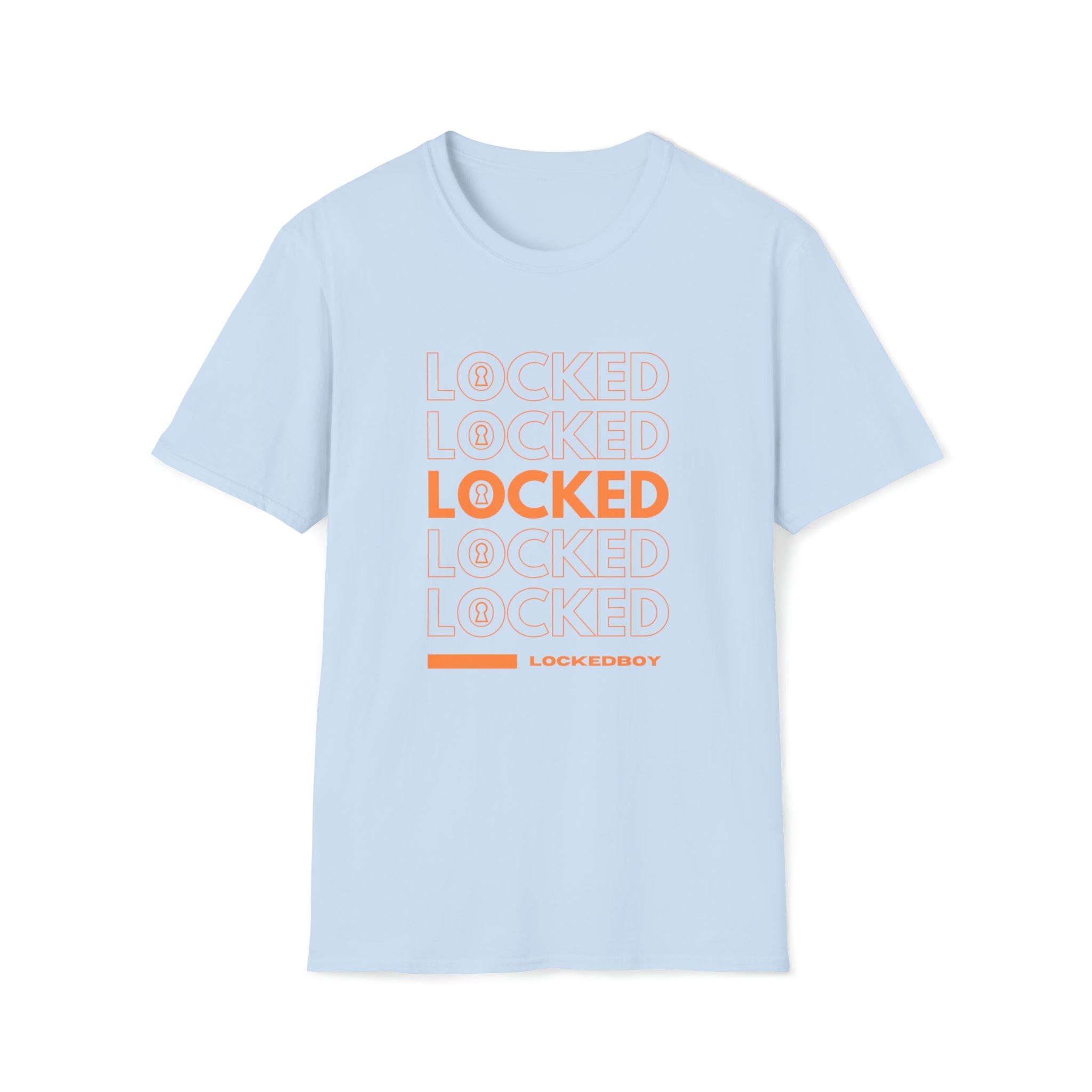 T-Shirt Light Blue / S LOCKED Bag Inspo - Lockedboy Athletics Chastity Tshirt LEATHERDADDY BATOR