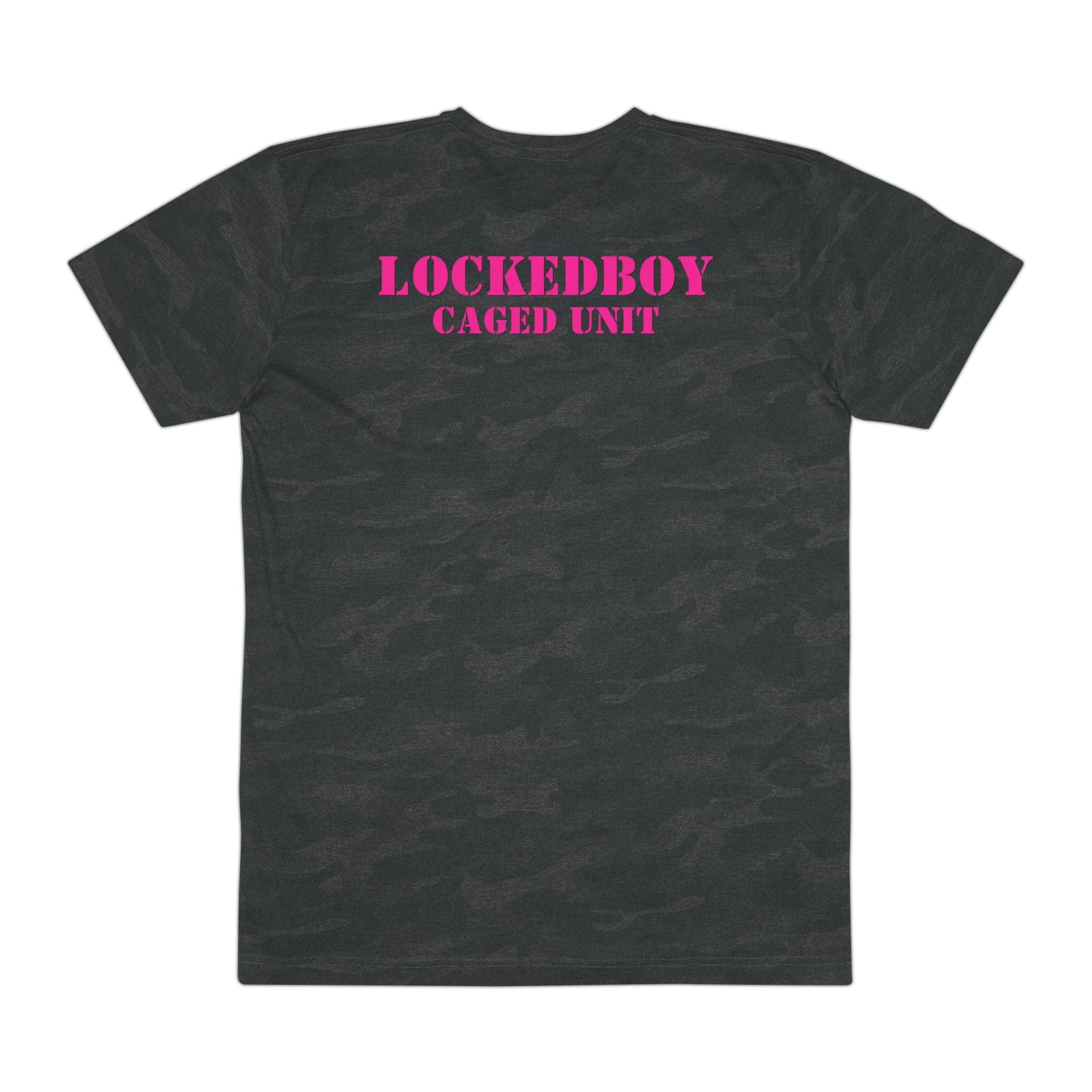 T-Shirt Locktober LockedBoy Caged Unit Camo Dog Tag Tee – Military-Inspired Fetish Streetwear LEATHERDADDY BATOR