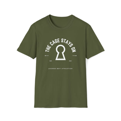 T-Shirt Military Green / S The Cage Stays On LUX - Chastity Tshirt LEATHERDADDY BATOR