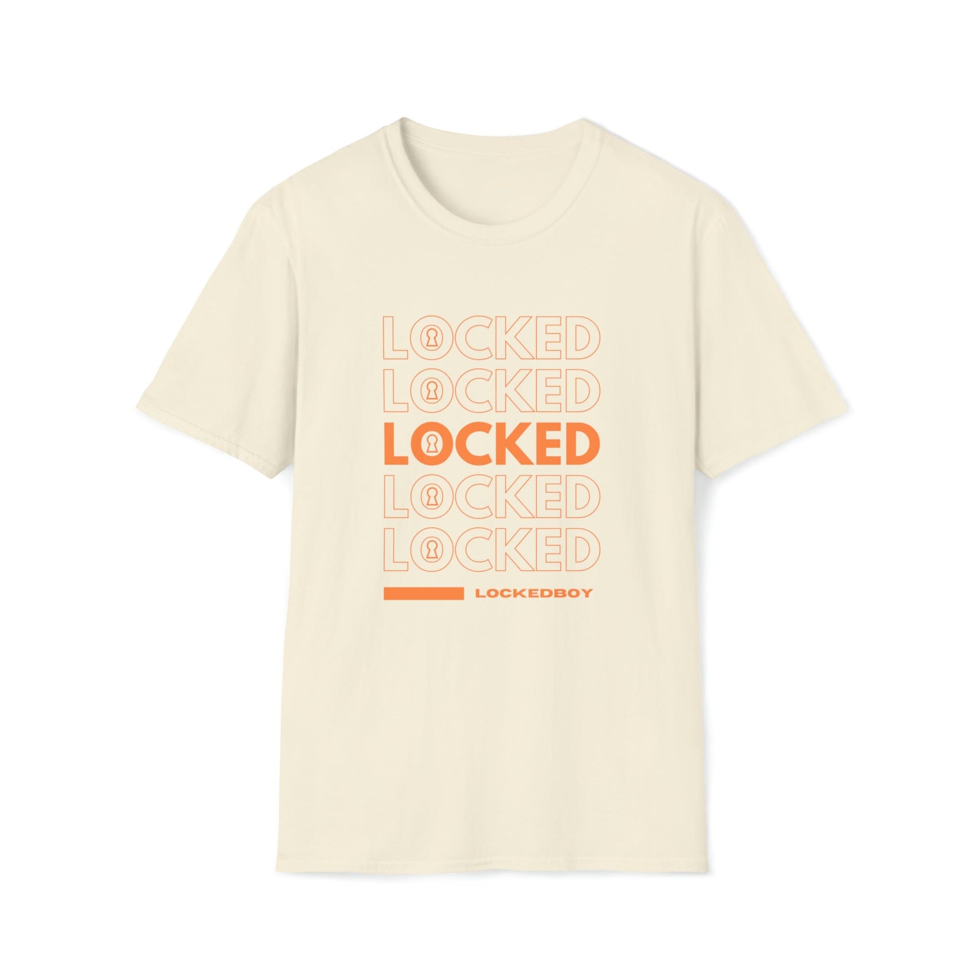 T-Shirt Natural / S LOCKED Bag Inspo - Lockedboy Athletics Chastity Tshirt LEATHERDADDY BATOR