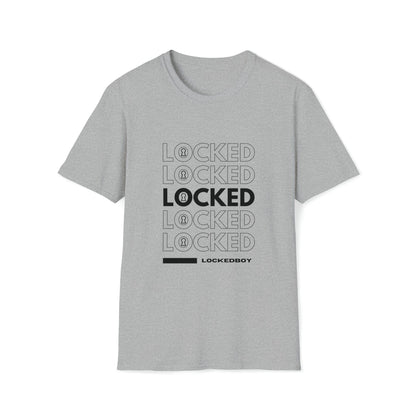 T-Shirt Sport Grey / S LOCKED Inspo (black text) - Chastity Shirts by LockedBoy Athletics LEATHERDADDY BATOR