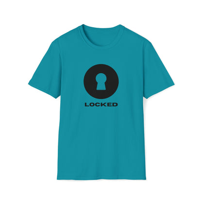 T-Shirt Tropical Blue / S Boldly Locked - Lockedboy Athletics Chastity Tshirt LEATHERDADDY BATOR