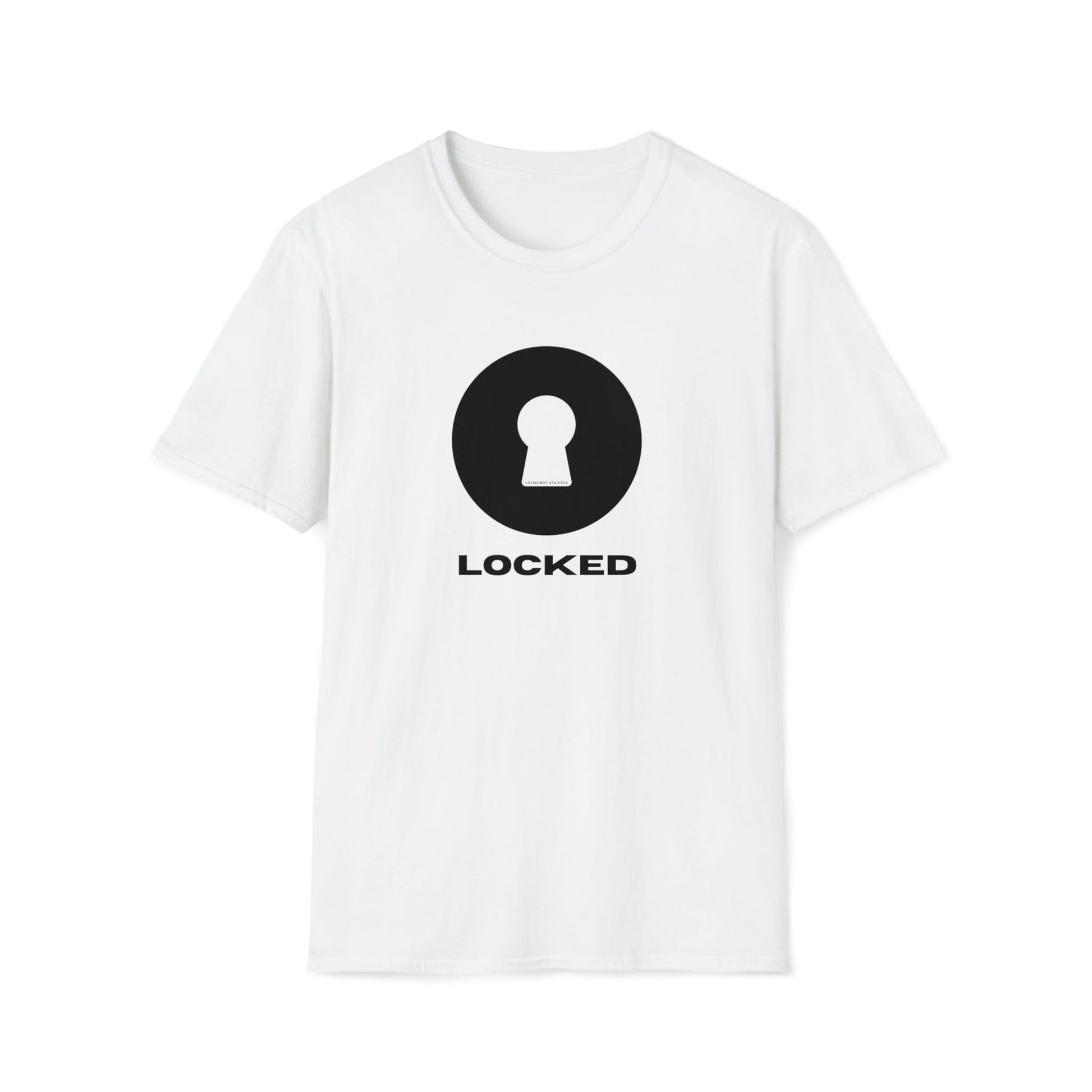 T-Shirt White / S Boldly Locked - Lockedboy Athletics Chastity Tshirt LEATHERDADDY BATOR