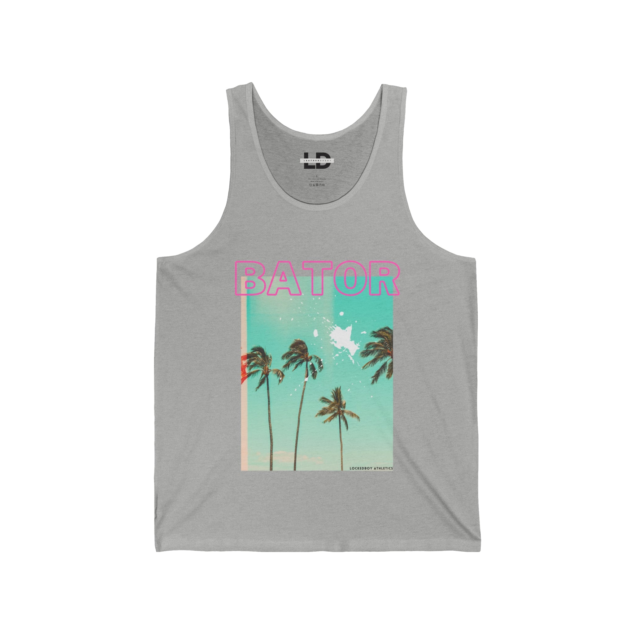 Tank Top XS / Athletic Heather Bator Palm Tank Top - B8rBrand LEATHERDADDY BATOR