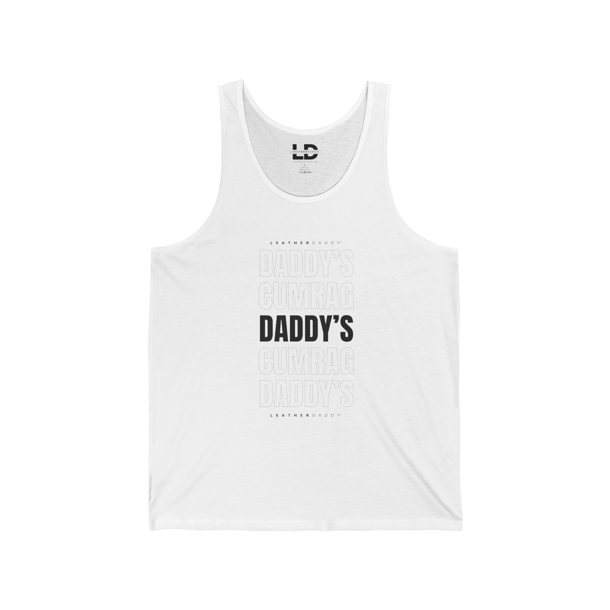 Tank Top XS / White Daddy's C*mrag Unisex Jersey Tank - NEW Design #4 LEATHERDADDY BATOR