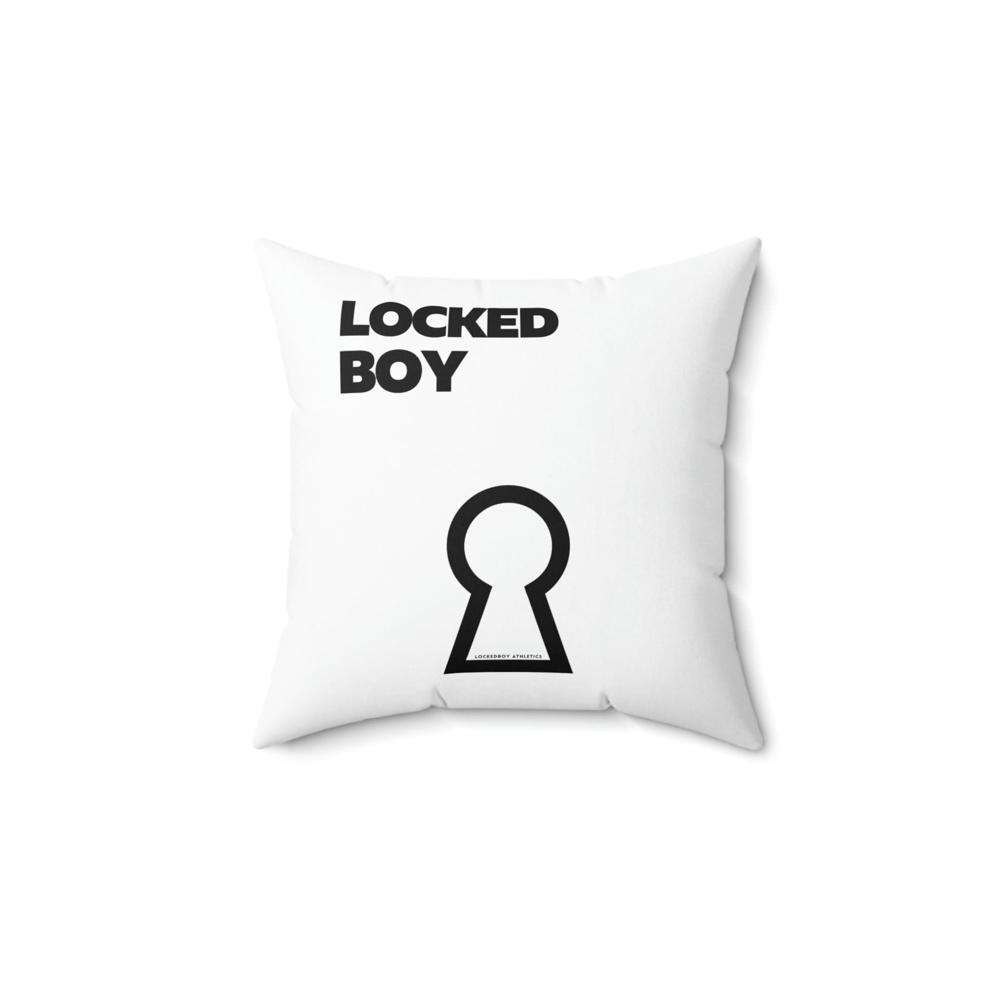 Home Decor 14" × 14" LockedBoy Faux Suede Square Pillow LEATHERDADDY BATOR